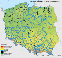 5 BIURO PRASOWE IMGW-PIB Stan wody na rzekach w Polsce 29.12.2022 r. godz. 7:00.