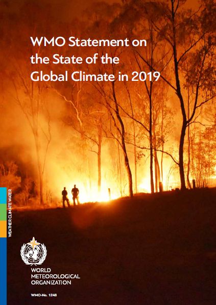 okładka Biuletynu WMO Statement on the State of the Global Climate in 2019