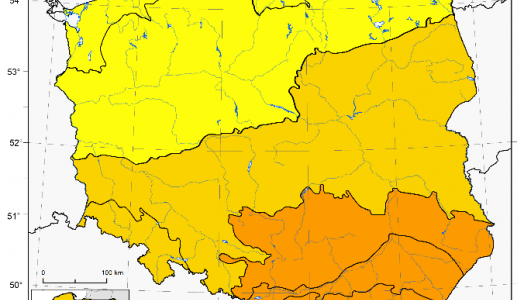 Klasyfikacja termiczna w marcu 2023 r. w poszczególnych regionach klimatycznych Polski.