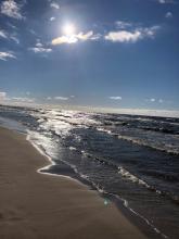 Morze Bałtyckie w Łebie, 30.05.2021 r. | Fot. Iwona Wodowska, IMGW-PIB Łeba