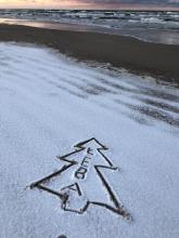 Plaża w Łebie, 21.12.2021 r. Fot. Iwona Wodowska | IMGW-PIB