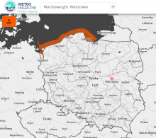 Mapa z ostrzeżeniami hydrologicznymi | meteo.imgw.pl