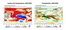 Probabilistyczne prognozy temperatury powietrza i opadów atmosferycznych na sezon wrzesień-październik 2022. Okres bazowy to 1993-2009.