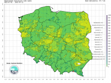 Suma skumulowanego opadu od początku lipca 2023.