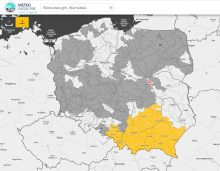 Ostrzeżenia hydrologiczne IMGW-PIB na gwałtowne wzrosty stanów wody 26.07.2023 r.