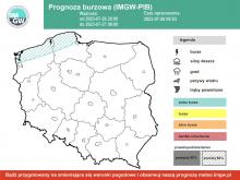 Prognoza burzowa IMGW-PIB na noc 26.07/27.07 2023 r.